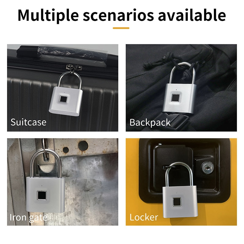 Portable Keyless Smart Fingerprint Padlock - Hobe.ie