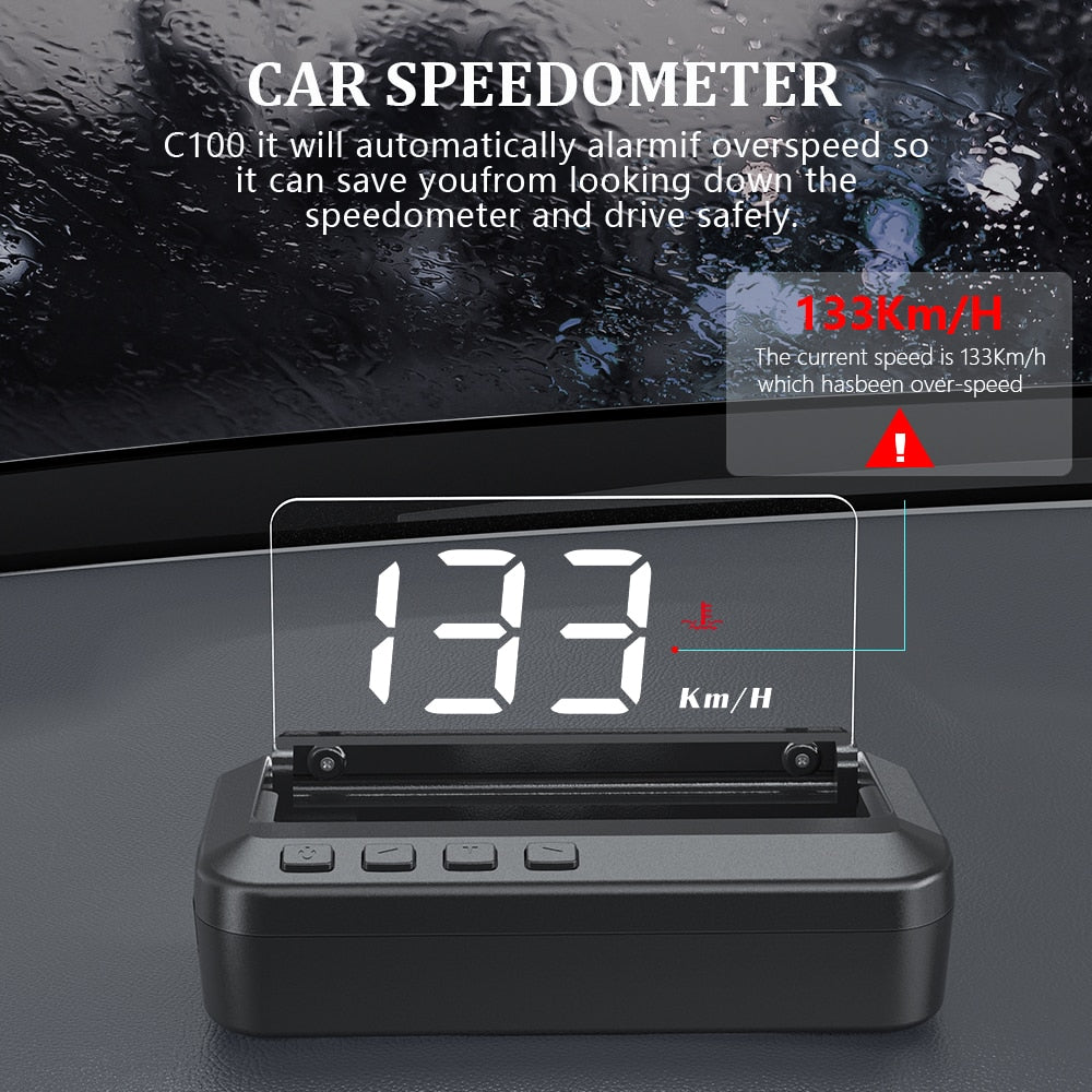 GPS HUD Display Car Alarm Projector - Hobe.ie