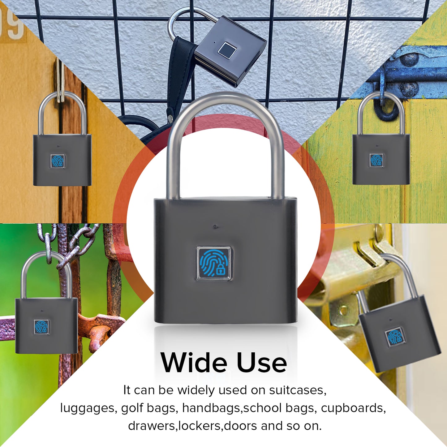 Portable Keyless Smart Fingerprint Padlock - Hobe.ie