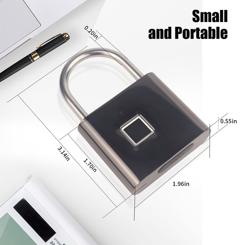 Portable Keyless Smart Fingerprint Padlock - Hobe.ie