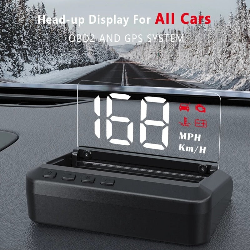 GPS HUD Display Car Alarm Projector - Hobe.ie